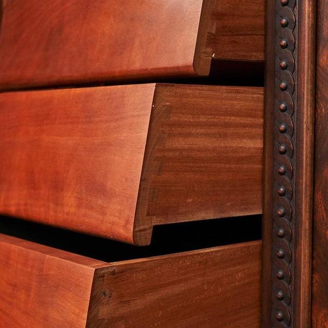 Sideboard in Carved Wood and Walnut Burl, 1940s For Sale - Image 10 of 14