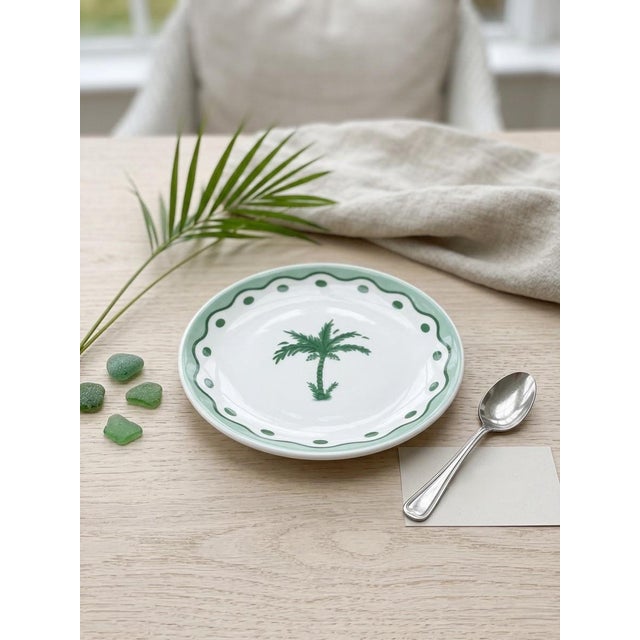 Vintage Fern & Co. For Anthropologie Palm Tree Appetizer Plate For Sale In West Palm - Image 6 of 12