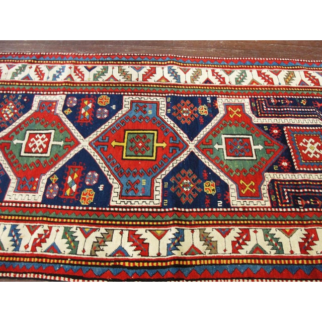 Antique Caucasian Fachralo Kazak Prayer Rug For Sale - Image 4 of 9