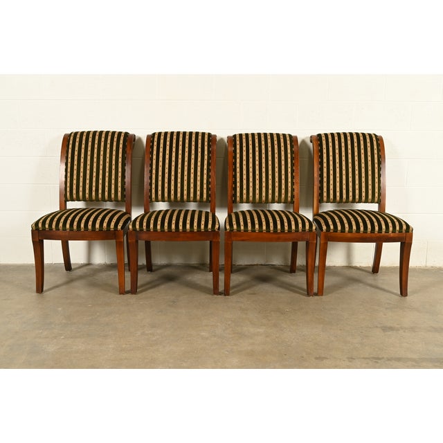 Henredon French Empire Carved Mahogany Dining Chairs, Set of Four For Sale - Image 14 of 14