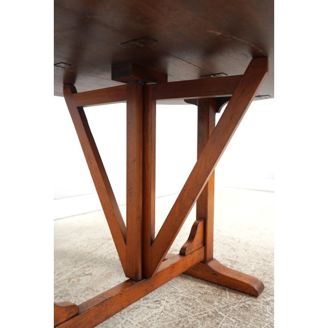 Wright Table Co Walnut Drop Leaf Table For Sale - Image 14 of 17