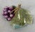 Artisan crafted porcelain "Grapes on a Leaf". Each aspect of this creation is done slowly by hand and then hand painted....
