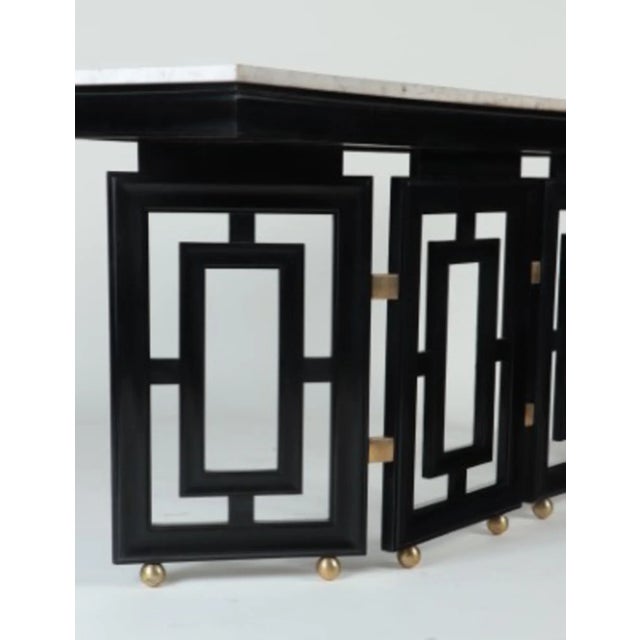 1950s Mid Century Modern Ebonized Console Tables - a Pair For Sale In Philadelphia - Image 6 of 7