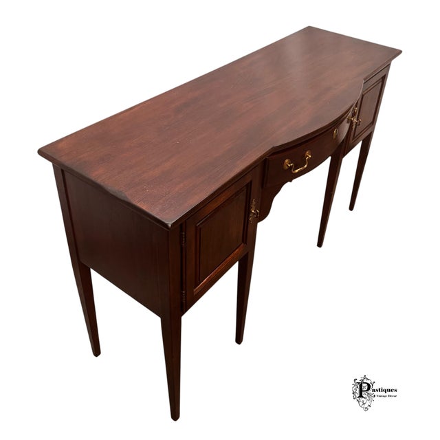 Wood Vintage Wellington Hall Chippendale Style Mahogany Sideboard For Sale - Image 7 of 12