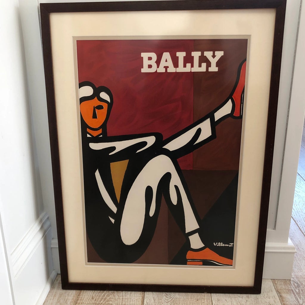 Bernard Villemot Late 20th Century Bally Man Lithograph Poster