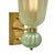Contemporary Pale Green Murano Glass and Brass Sconces - a Pair For Sale In Austin - Image 6 of 10