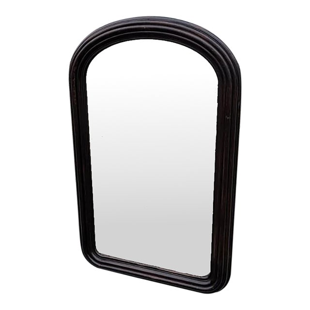 19th Century American Victorian Walnut Wall Mirror Restored With New Mirror For Sale