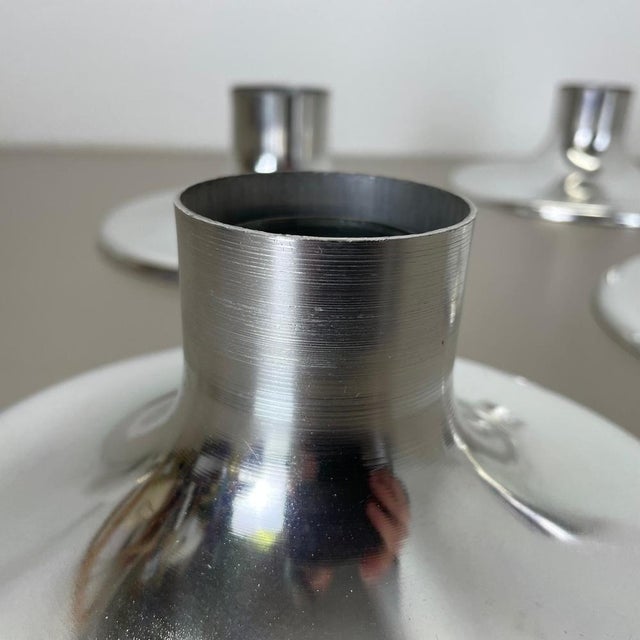 Silver Disc Wall Lights from Charlotte Perriand, Germany, 1970s, Set of 4 For Sale - Image 14 of 18
