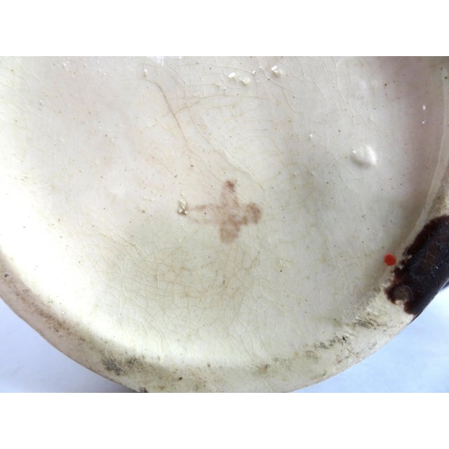 1880s Antique Majolica Palmetto/Cabbage Palm Tree and Bark Pitcher For Sale - Image 12 of 13