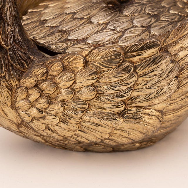 Vintage Gilded Swan Ice Bucket by Mauro Manetti, Italy, 1960s For Sale - Image 15 of 18