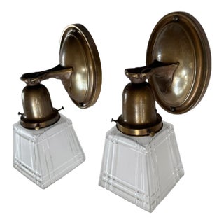 Antique Arts and Crafts Wall Sconces - a Pair For Sale