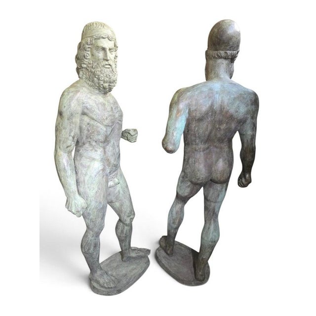 Sculptures of the Riace Warriors in Bronzes, Set of 2 For Sale - Image 6 of 11