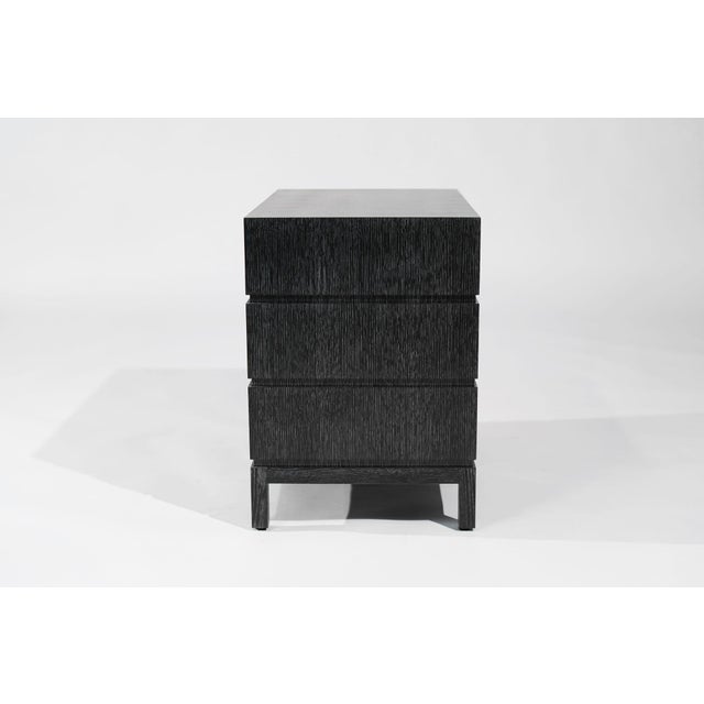Not Yet Made - Made To Order Stacked Bedside Table in Black Ceruse For Sale - Image 5 of 18