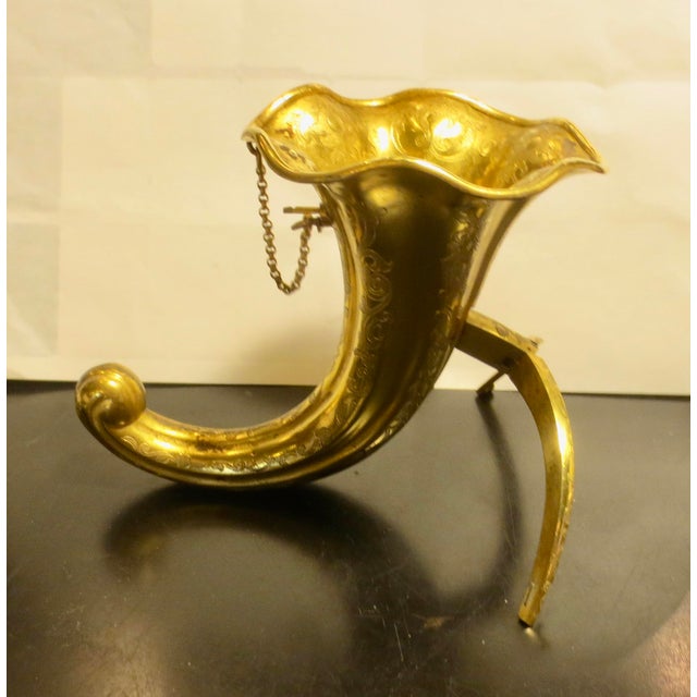 Gold Antique Folding Bouquet Holder Circa 1800 Gilt Brass For Sale - Image 8 of 11