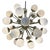 Mid-Century Modern Murano Glass and Brass Sputnik Chandelier, 2000s For Sale - Image 15 of 15