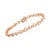 Contemporary Rose Gold over .925 Sterling Silver 1/4 Cttw Diamond Miracle-Set Teardrop Shaped 7 Link Bracelet For Sale - Image 3 of 7