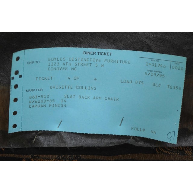 Set of 4 Century Biedermier Walnut & Ebony Armchairs For Sale - Image 17 of 18