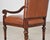 Pair of Louis XIII Baroque Style Mahogany Leather Armchairs For Sale - Image 14 of 18