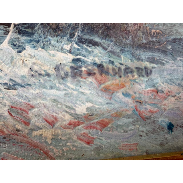Gerharld Bernhard, Coastal Scene, Oil on Canvas, 1970s, Framed For Sale - Image 4 of 10