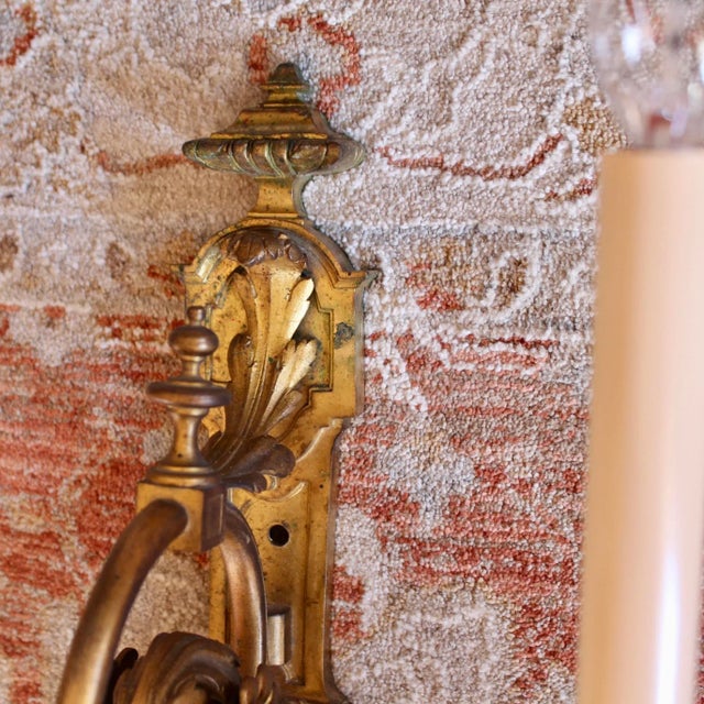 19th Century French Régence Style Gilt Bronze Sconces - a Pair For Sale - Image 11 of 12
