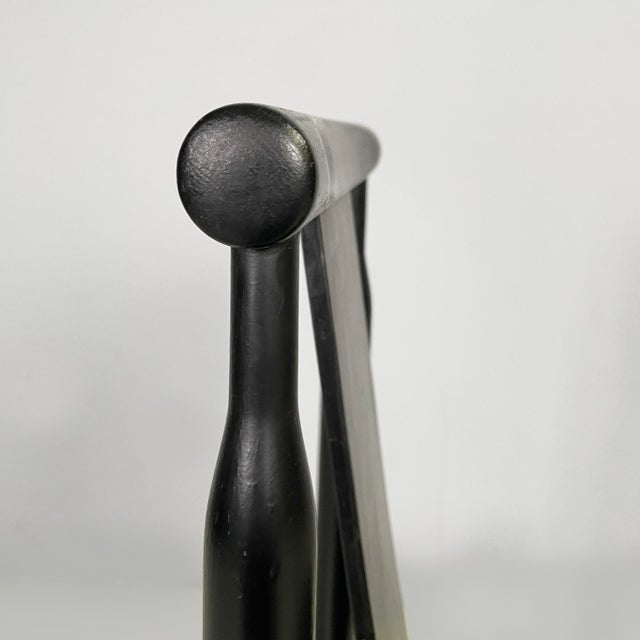 Mid-Century Modern Italian Black Lierna Chairs attributed to Achille Castiglioni for Gavina, 1960s, Set of 2 For Sale - Image 9 of 18