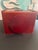 Vintage Cherry Wood Lazy Susan Napkin & Condiment Holder With Heart Cutouts For Sale - Image 4 of 7