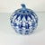 Ceramic 1980s Vintage Chinoiserie Boho Chic Hollywood Regency Blue & White Pumpkin, Halloween & Thanksgiving For Sale - Image 7 of 11
