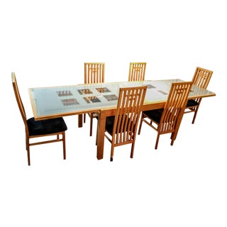 Mid Century Modern Calligaris ‘BonTon’ Hyper-Extendable Dining Set - 7 Pieces For Sale