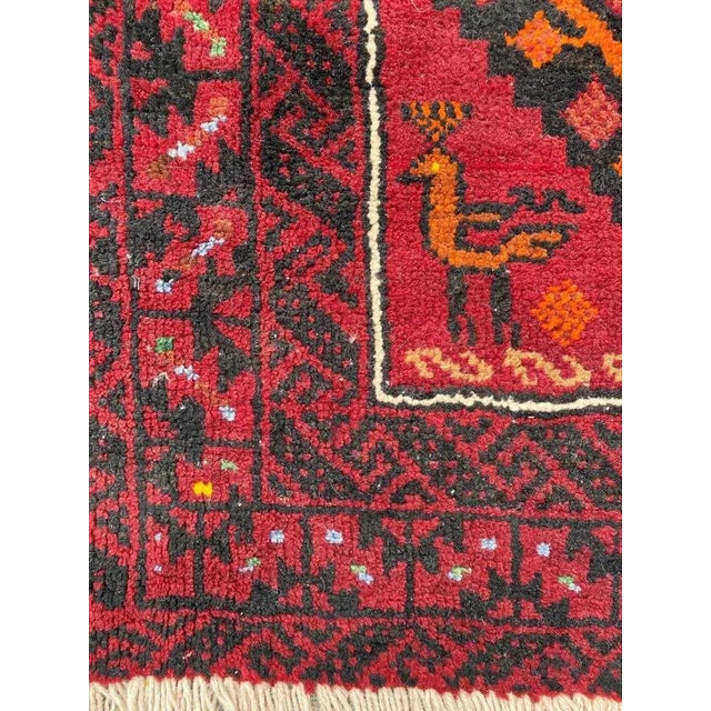 Red Turkmen Baluch Rug For Sale - Image 8 of 17
