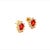 Orange Natural Sapphire Diamond Stud Earrings 14k Gold 0.80 TCW Certified For Sale - Image 8 of 11