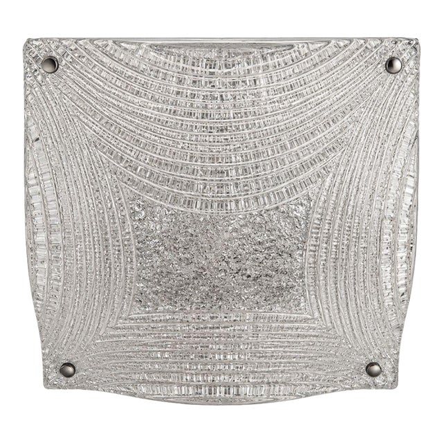 Mazzega Murano Glass Flush Mount Ceiling Light, Italy, 1970's. For Sale