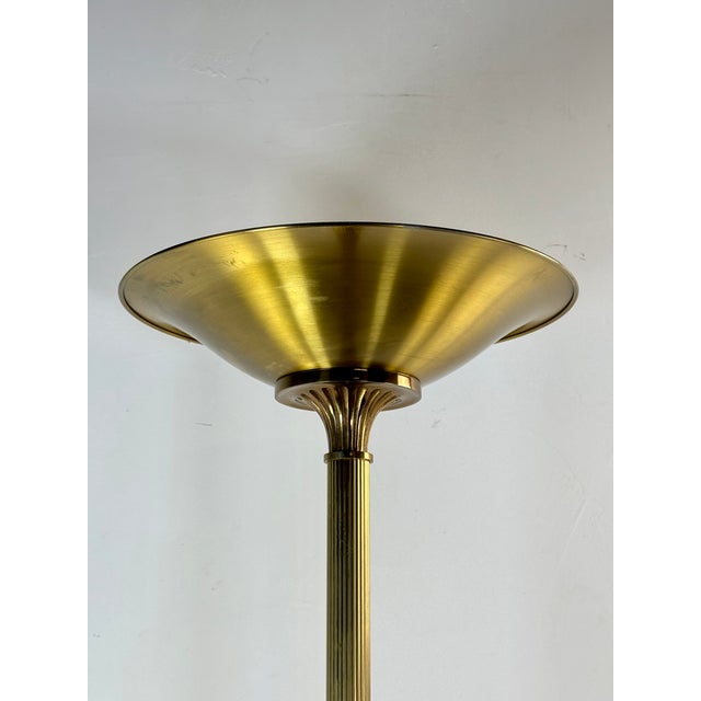 Mid-Century Modern Halogen Floor Lamp in Gold-Plated Brass from Gault, 1980s For Sale - Image 3 of 10