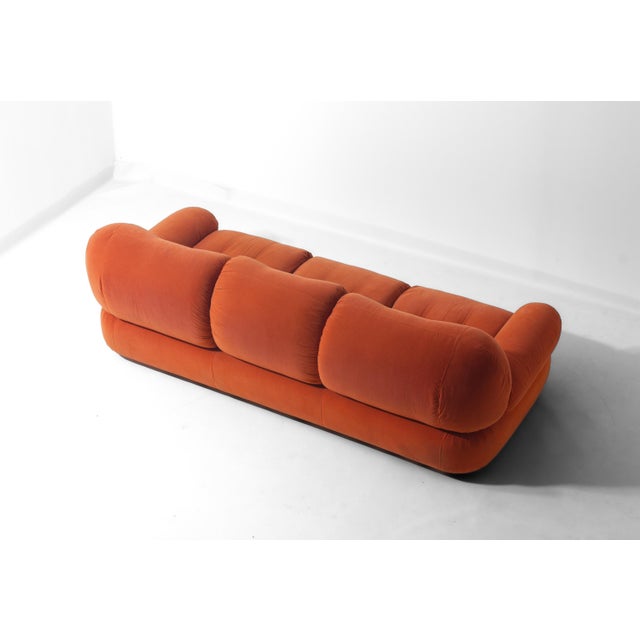 Vintage Sapporo Three-Seater Sofa in Suede by Mobil Girgi, 1970s For Sale - Image 15 of 18