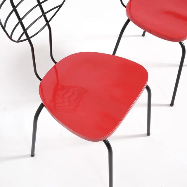 Set of Red Radar Chairs by Willy Van Der Seas For Sale - Image 6 of 16
