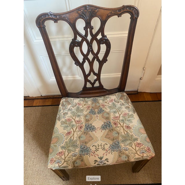 Mid 20th Century Set of 8 Vintage Chippendale Dining Chairs For Sale In Boston - Image 6 of 8