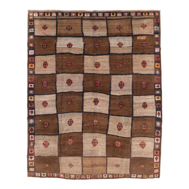 Galerie Shabab Collection Mid-20th Century Turkish Tribal Room Size Carpet For Sale