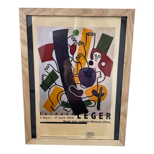 Vintage 1990 Fernand Léger French Museum Exhibition Poster, Musée D’Art Moderne For Sale
