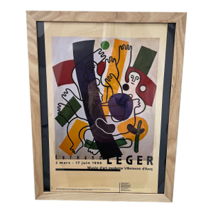 Vintage 1990 Fernand Léger French Museum Exhibition Poster, Musée D’Art Moderne