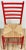 Late 20th Century Vintage Red Ladderback Rush Seat Dining Chairs, S/5 For Sale - Image 5 of 11