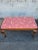 1940s Queen Anne Style Walnut Window Bench With New Upholstery Claw Feet For Sale - Image 9 of 12