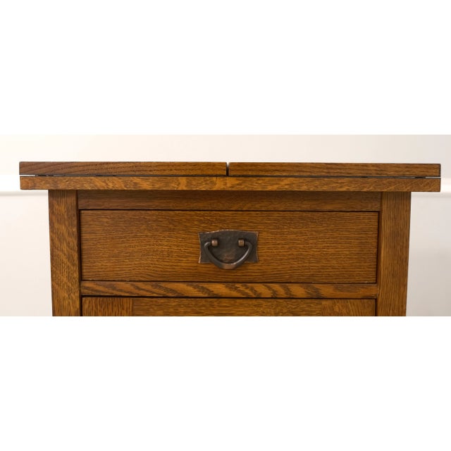 Stickley Mission Oak Arts & Crafts Flip Top Bar For Sale - Image 9 of 12