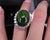 Late 20th Century Massive 26.18ct Green Tourmaline 1.83ct Diamond 18k White Gold Ring Size 4.75 For Sale - Image 9 of 18