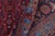 Red Vintage Retro Tabriz Red/Blue Wool Rug - 9'7'' X 12'6'' For Sale - Image 8 of 10