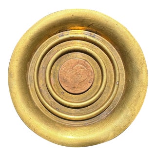 Italian Brass Coin Vide Poche For Sale