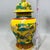 Pair of Chinese Yellow Ground Porcelain Temple Jar | Famille Rose Mandarin Ducks & Lotus Motif For Sale - Image 9 of 9