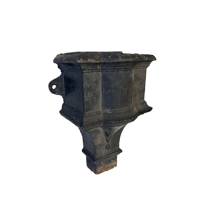 Victorian Victorian English Cast Iron Rainwater Hopper Wall Planter For Sale - Image 3 of 8