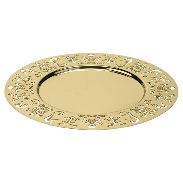 Round Gold Tray by Studio Job For Sale
