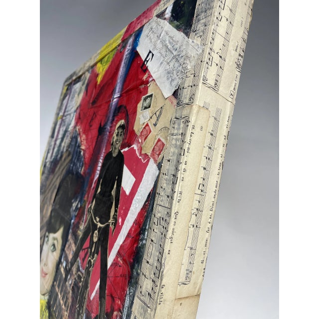 Italian Artist, Audrey's La Dolce Vita, Mixed Media For Sale - Image 5 of 7