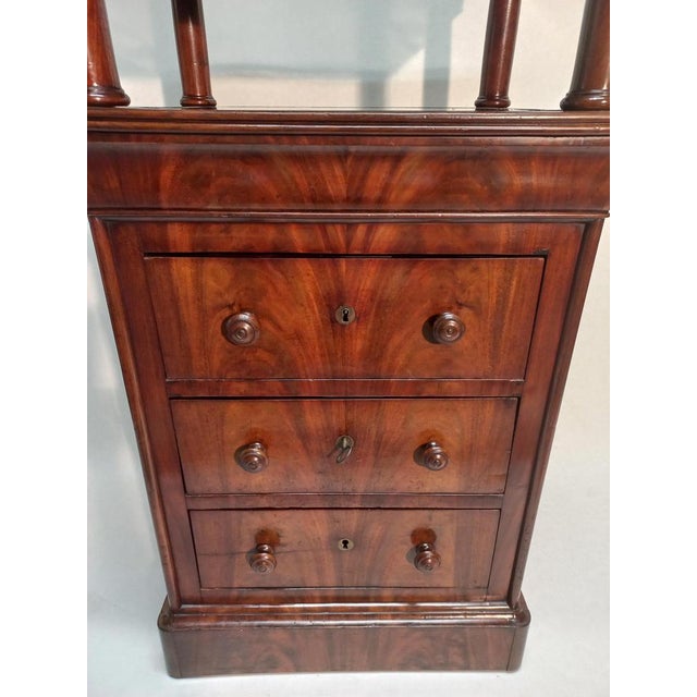 19th Century Pedestal with Drawers in Mahogany For Sale - Image 13 of 17