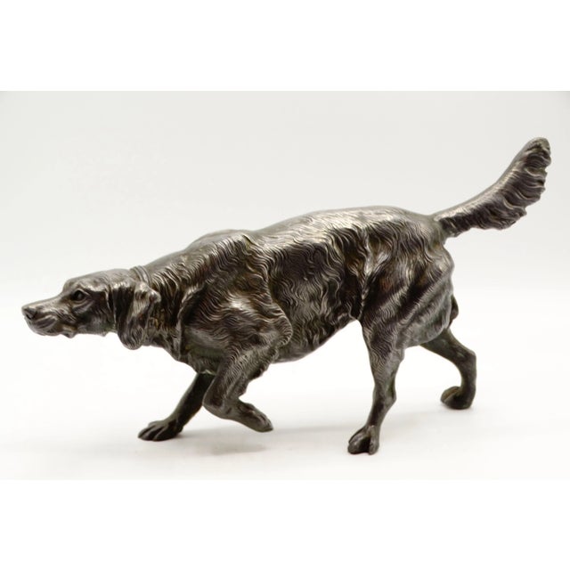Antique French Sporting Dog Sculpture For Sale - Image 10 of 10